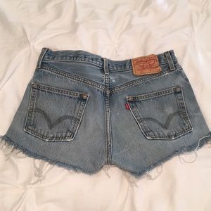 Levi 501 Light Wash Jean Shorts